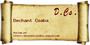 Dechant Csaba névjegykártya